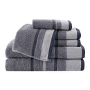 Decorative Cotton Stripe Bath Towel Set - Noelle Collection by Great Bay Home