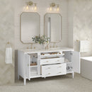 James Martin Myrrin 60" Double Bathroom Vanity, Bright White
