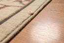 7' x 10' Hand Knotted Botanical Print 100% Wool Area rug Beige