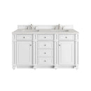 James Martin Bristol 60" Double Bathroom Vanity, Bright White
