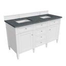 James Martin Brittany 60" Double Bathroom Vanity, Bright White