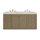 James Martin Chicago 60" Double Bathroom Vanity, Walnut Whisper
