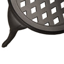 Modern Outdoor Patio Garden Aluminum 3 Piece Bistro Set in Sand Black