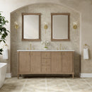 James Martin Kinnsden 72" Double Bathroom Vanity, Weathered Oak