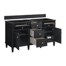 James Martin Lorelai 60" Double Bathroom Vanity, Black Onyx