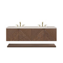 James Martin Marcello 72" Floating Double Bathroom Vanity, Chestnut