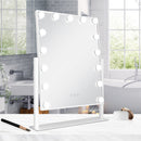 15 Led Light Bulb Vertical Hollywood Makeup Mirror - 18" X 21"