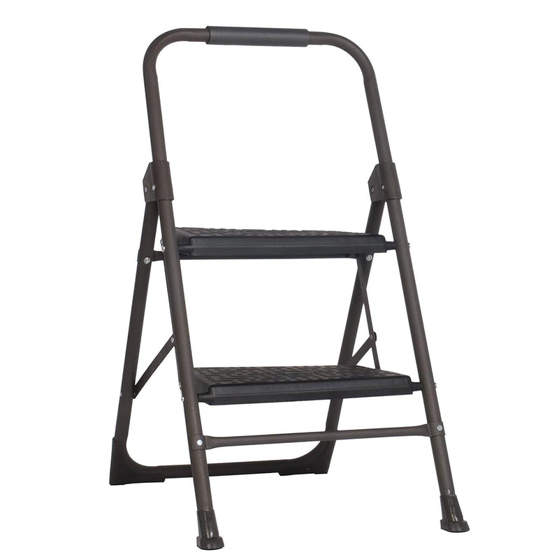 Step Ladder Folding Step Stool 2 Step Ladder with Wide Anti-Slip Pedal