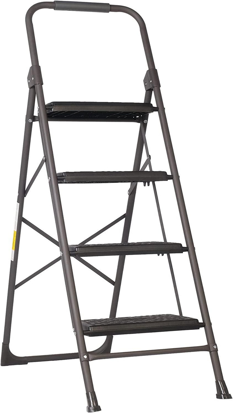 4-Step Folding Step Ladder with Wide Anti-Slip Pedal for Safety and Convenience