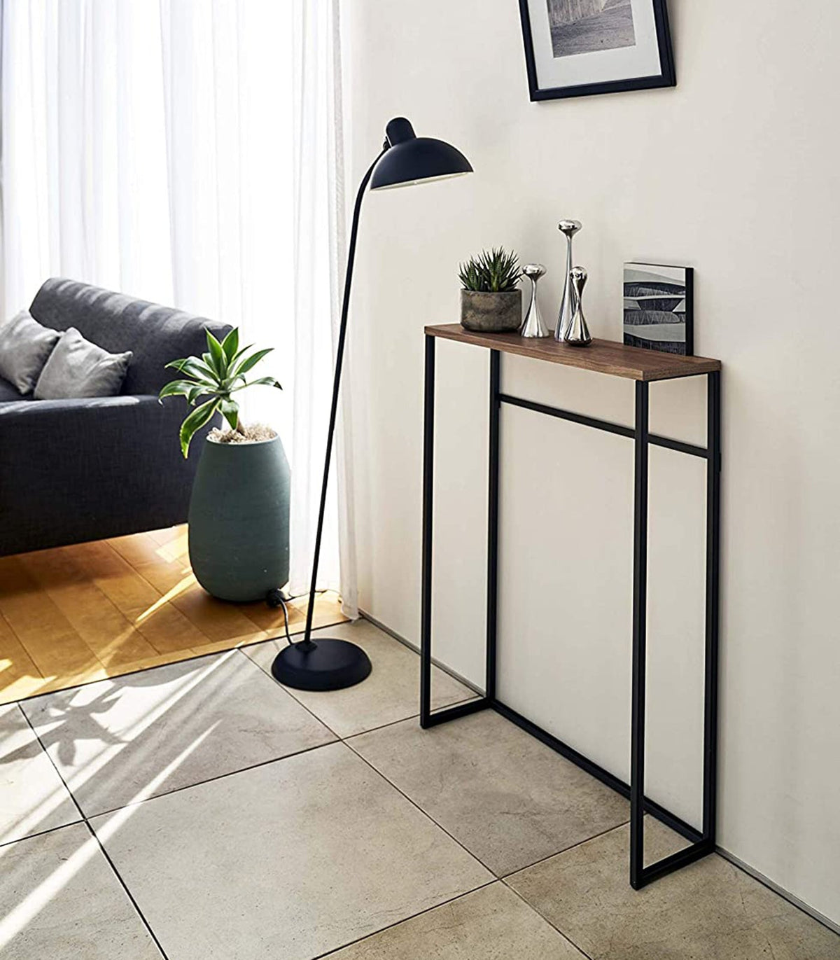 Narrow Entryway Console Table (32" H)  - Steel, photo 10 of 14