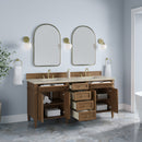 James Martin Brittany 72" Double Bathroom Vanity, Pecan