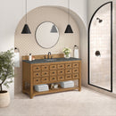 James Martin Malibu 60" Single Bathroom Vanity, Amber Birch
