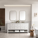 James Martin Breckenridge 72" Double Bathroom Vanity, Bright White