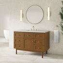 James Martin Laurent 48" Dual Mount Single Bathroom Vanity, Honey Oak