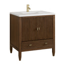 James Martin Myrrin 30" Single Bathroom Vanity, Mid-Century Walnut