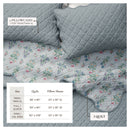 Floral Print & Scallopeded Edge Cotton Quilt Set - Katrin Collection by Great Bay Home