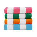 Cotton Velour Cabana Stripe Beach Towel - Novia Collection by Great Bay Home