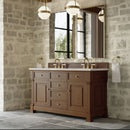 James Martin Brookfield 60" Double Bathroom Vanity, Honey Oak