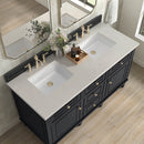 James Martin Lorelai 60" Double Bathroom Vanity, Black Onyx