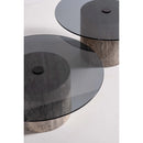 Athena Travertine Marble Coffee Table Set