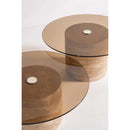 Athena Travertine Marble Coffee Table Set