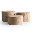 Opium Travertine Marble Coffee Table Set