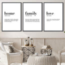 Home Family Love Canvas