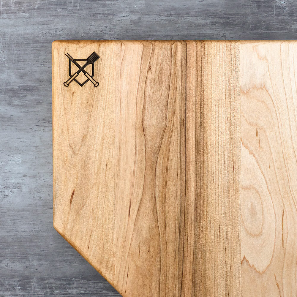 Home Plate Cutting Board, detail