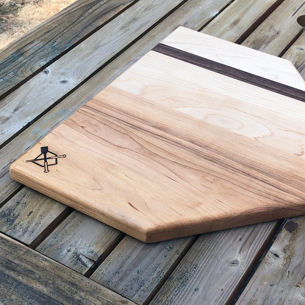 Home Plate Cutting Board, detail