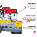 PRE ORDER: 10" Honda Concrete Floor Grinder 10HP GXV390 Motor for Smoothing, Floor Prep, Coatings by Tomahawk Power