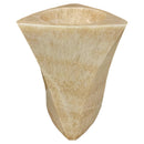 Honey Onyx Designer Pedestal Stand-Alone Sink (W)21.5" (L)23" (H)34" polished front view