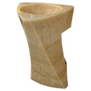 Honey Onyx Designer Pedestal Stand-Alone Sink (W)21.5" (L)23" (H)34" polished side view