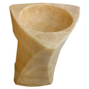 Beige Sculptural Natural Stone Honey Onyx Pedestal Bathroom Sink Hand Carved