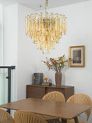 Honey Rectangular Glass Chandelier