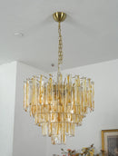 Honey Rectangular Glass Chandelier