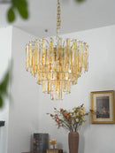 Honey Rectangular Glass Chandelier