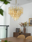Honey Rectangular Glass Chandelier