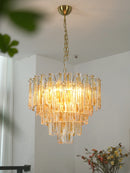 Honey Rectangular Glass Chandelier