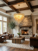 Honey Rectangular Glass Chandelier