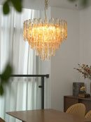 Honey Rectangular Glass Chandelier