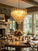 Honey Rectangular Glass Chandelier