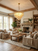 Honey Rectangular Glass Chandelier