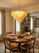 Honey Rectangular Glass Chandelier