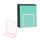 Honeycomb Metal Bookend – Modern Geometric Book Holder by Geomod