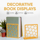Honeycomb Metal Bookend – Modern Geometric Book Holder