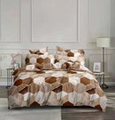 GobekUsa Honeycomb Marble Patterned Bedding Set, Luxurious Duvet Cover with Pillowcase