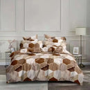 GobekUsa Honeycomb Marble Patterned Bedding Set, Luxurious Duvet Cover with Pillowcase