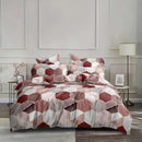 GobekUsa Honeycomb Marble Patterned Bedding Set, Luxurious Duvet Cover with Pillowcase