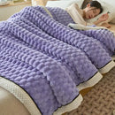 GobekUsa Cozy Coral Fleece Bed Blanket - Soft, Warm, & Comfortable for Autumn/Winter