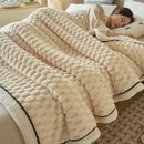 GobekUsa Cozy Coral Fleece Bed Blanket - Soft, Warm, & Comfortable for Autumn/Winter